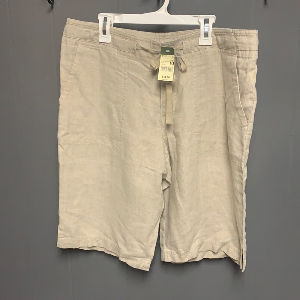 NWT Eddie Bauer 100% linen shorts